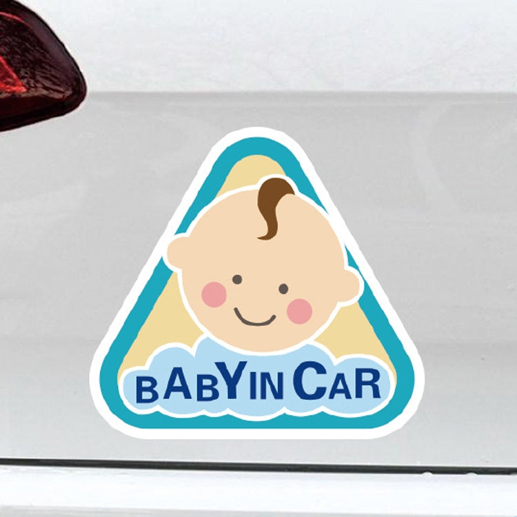 10 PCS There Is A Baby In The Car Stickers Warning Stickers Style: CT203 Baby P Girl Triangle Magnetic Stickers - Warning Sticker by buy2fix | Online Shopping UK | buy2fix