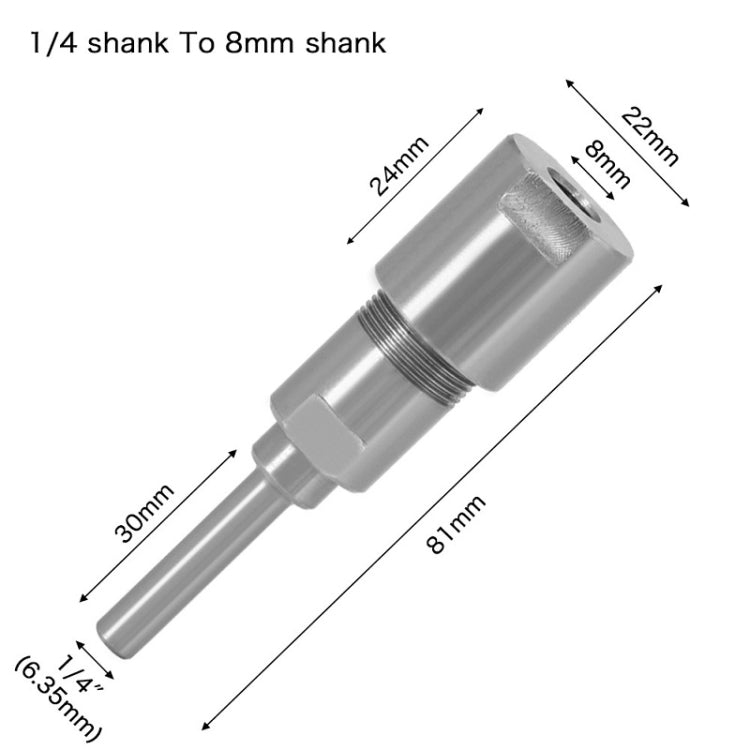 1/4mm To 8mm Engraving Trimming Machine Extension Pole Converter - Others by buy2fix | Online Shopping UK | buy2fix