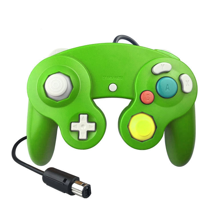 2 PCS Single Point Vibrating Controller Wired Game Controller For Nintendo NGC / Wii, Product color: Green - Gamepads by buy2fix | Online Shopping UK | buy2fix