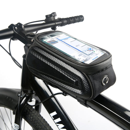 B50 Bicycle Hard Shell Front Beam Bag Mobile Phone Touch Screen Anti-Pouring Water Tube Bag(Black) - Bicycle Bags by buy2fix | Online Shopping UK | buy2fix