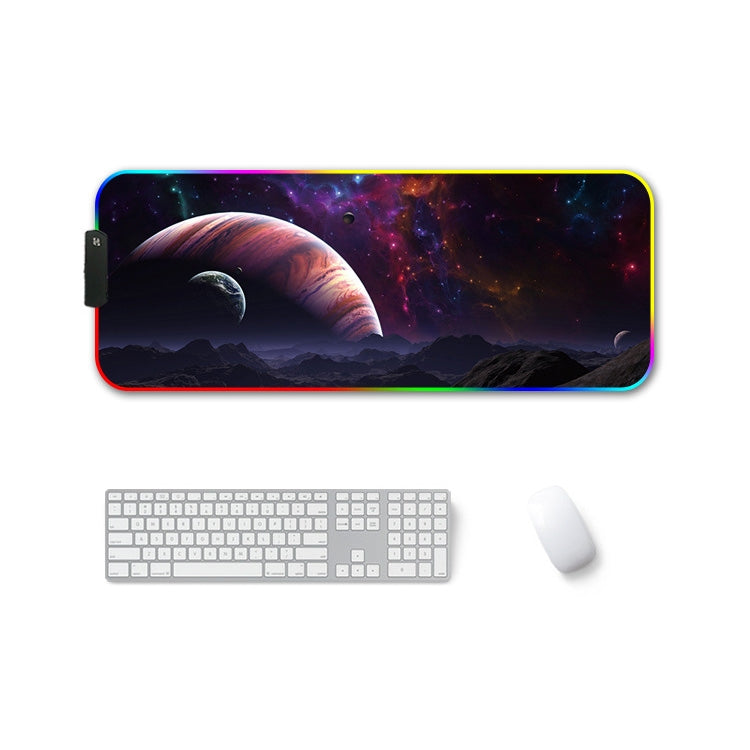 350x900x4mm F-01 Rubber Thermal Transfer RGB Luminous Non-Slip Mouse Pad(Vast Starry Sky) - Mouse Pads by buy2fix | Online Shopping UK | buy2fix