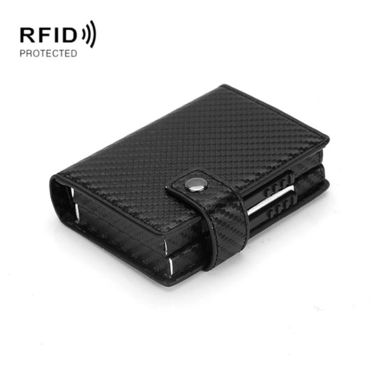 Dual Card Aluminum Alloy Card Box RFID Anti-Theft Wallet(Carbon Fiber Pattern Black) - Home & Garden by buy2fix | Online Shopping UK | buy2fix