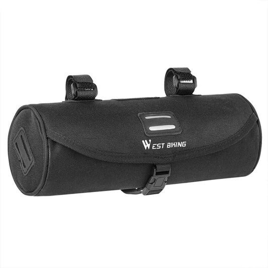 WEST BIKING YP0707247 Cycling Crossbeam Handle Drum Bag(Black) - Bicycle Bags by WEST BIKING | Online Shopping UK | buy2fix