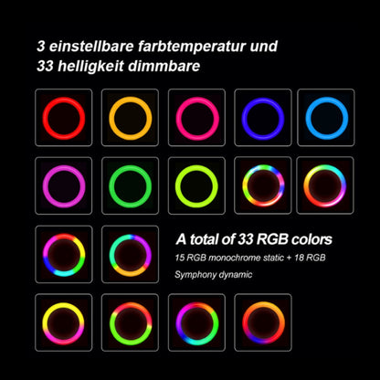 8W 6 inch RGB Ring Light Colorful Live Clips Fill Light Desktop Computer Video Conference Beauty Lamp - Consumer Electronics by buy2fix | Online Shopping UK | buy2fix