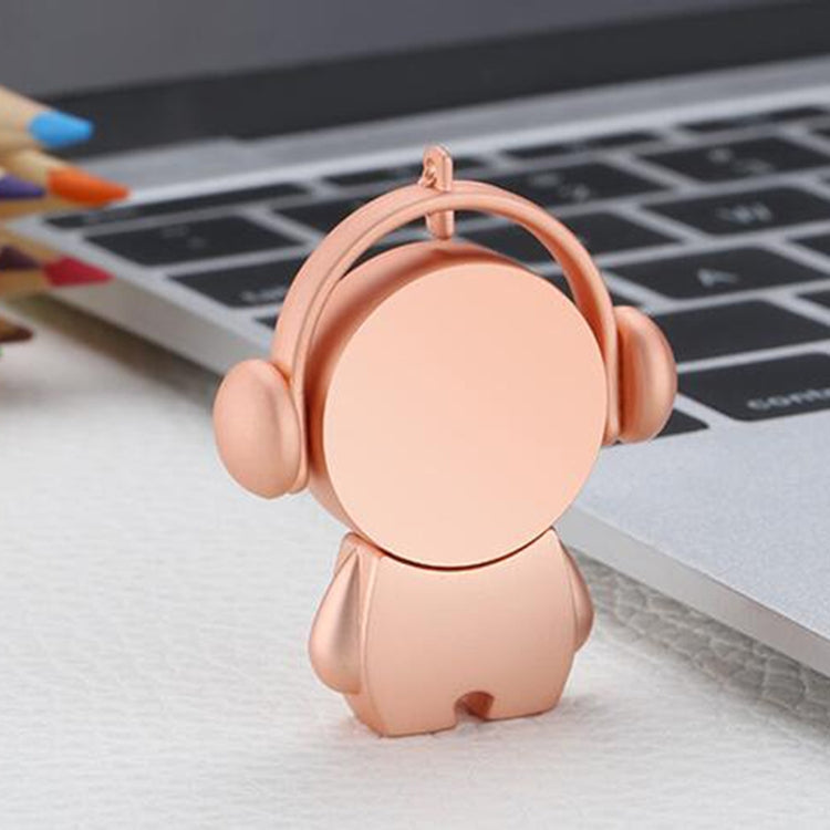 Y01 Metal Musician Car Cartoon Style U Disk, Capacity: 4GB(Rose Gold) - USB Flash Drives by buy2fix | Online Shopping UK | buy2fix