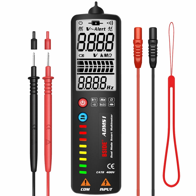 BSIDE Dual-Mode Smart Large-Screen Display Multimeter Electric Pen Portable Voltage Detector, Specification: ADMS1 - Digital Multimeter by BSIDE | Online Shopping UK | buy2fix