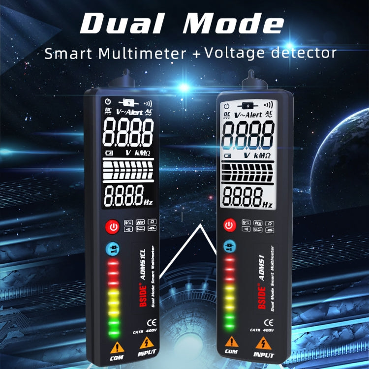 BSIDE Dual-Mode Smart Large-Screen Display Multimeter Electric Pen Portable Voltage Detector, Specification: ADMS1CL - Digital Multimeter by BSIDE | Online Shopping UK | buy2fix