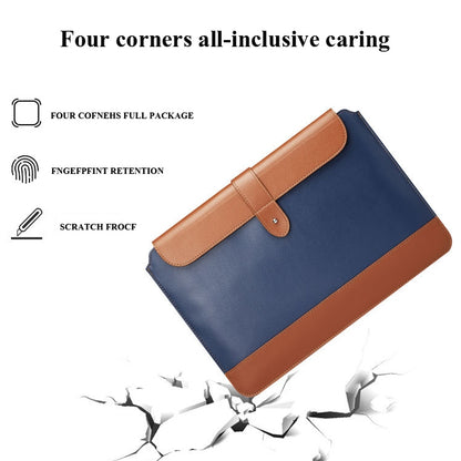 Horizontal Microfiber Color Matching Notebook Liner Bag, Style: Liner Bag (Gray + Brown), Applicable Model: 13  -14 Inch - 13.3 inch by buy2fix | Online Shopping UK | buy2fix