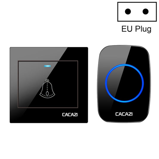 CACAZI H10 1 For 1 Wireless Smart Doorbell without Battery, Plug:EU Plug(Black) - Security by CACAZI | Online Shopping UK | buy2fix