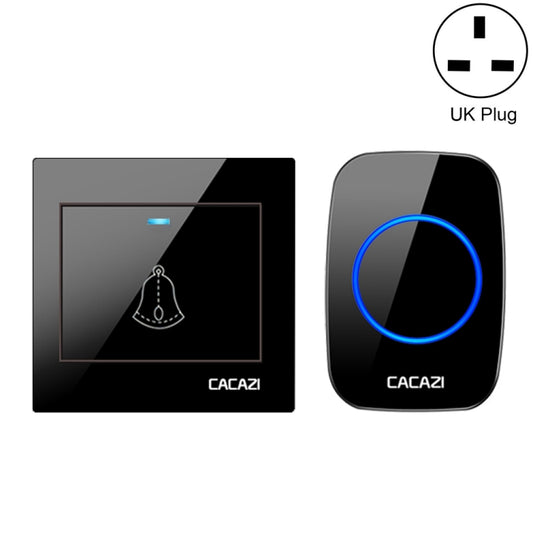 CACAZI H10 1 For 1 Wireless Smart Doorbell without Battery, Plug:UK Plug(Black) - Security by CACAZI | Online Shopping UK | buy2fix