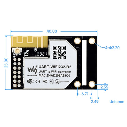 Waveshare 25116 UART to WiFi And Ethernet Module, Integrated 802.11b/g/n Module - Modules Expansions Accessories by Waveshare | Online Shopping UK | buy2fix