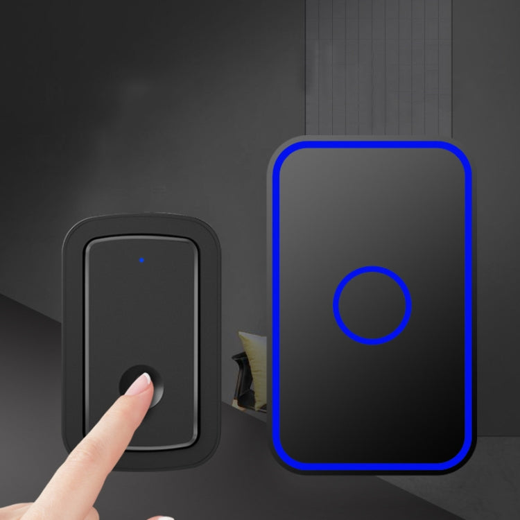 CACAZI  A19 1 For 3 Wireless Music Doorbell without Battery, UK Plug(Black) - Wireless Doorbell by CACAZI | Online Shopping UK | buy2fix