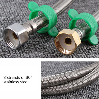 2 PCS 2m Steel Hat 304 Stainless Steel Metal Knitting Hose Toilet Water Heater Hot And Cold Water High Pressure Pipe 4/8 inch DN15 Connecting Pipe - Home & Garden by buy2fix | Online Shopping UK | buy2fix