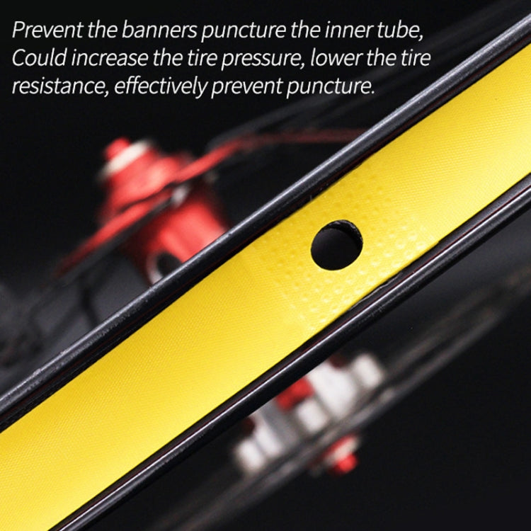 20 PCS Road Mountain Bike Anti-Stab Tire Pad Bicycle Wheel Set PVC Spoke Lining Tape, Colour: Yellow(27.5inch x 18mm) - Outdoor & Sports by buy2fix | Online Shopping UK | buy2fix