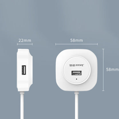 Jasoz High-Speed USB2.0 4-Ports HUB 1 to 4 Docking HUB, Colour: White 1.2m - USB 2.0 HUB by Jasoz | Online Shopping UK | buy2fix