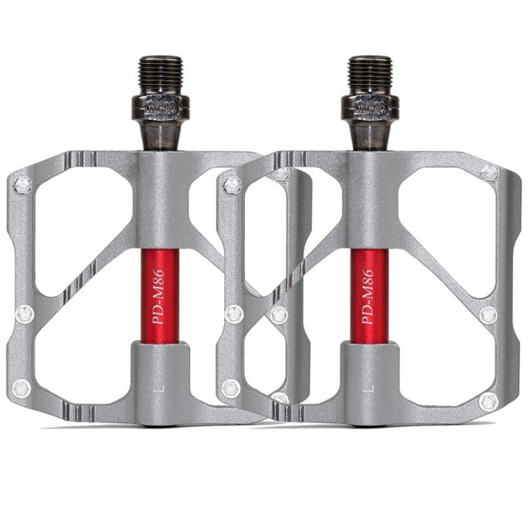 1 Pair PROMEND Mountain Bike Road Bike Bicycle Aluminum Pedals(PD-M86 Titanium) - Pedals by PROMEND | Online Shopping UK | buy2fix