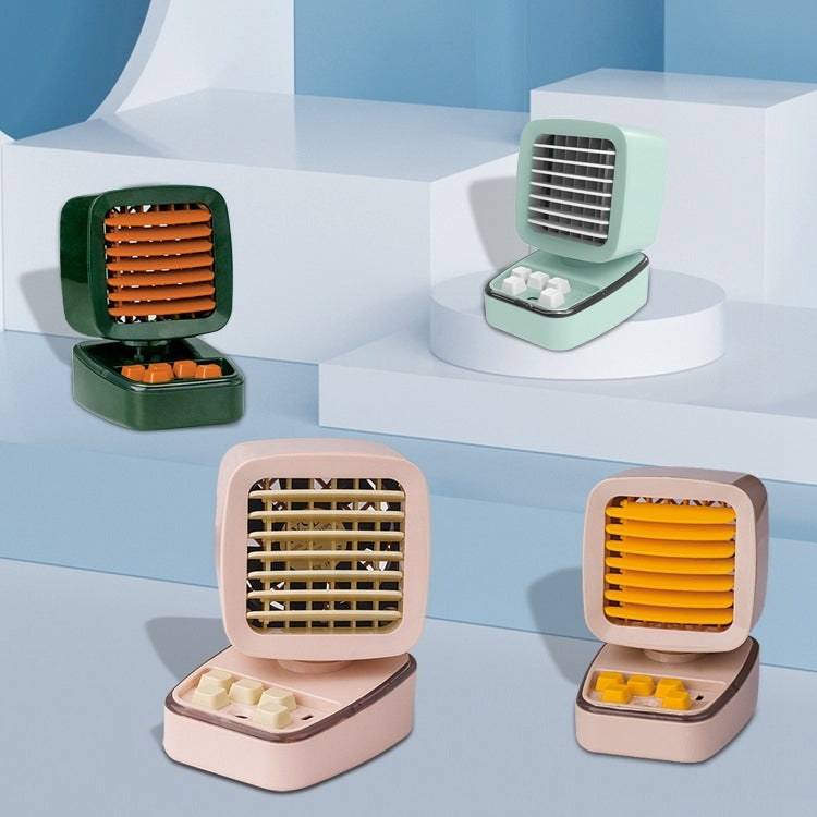A5 Mini Humidifying Refrigeration Air Conditioning Fan USB Home Desktop Water Cooling Fan(Girl Pink) - Consumer Electronics by buy2fix | Online Shopping UK | buy2fix