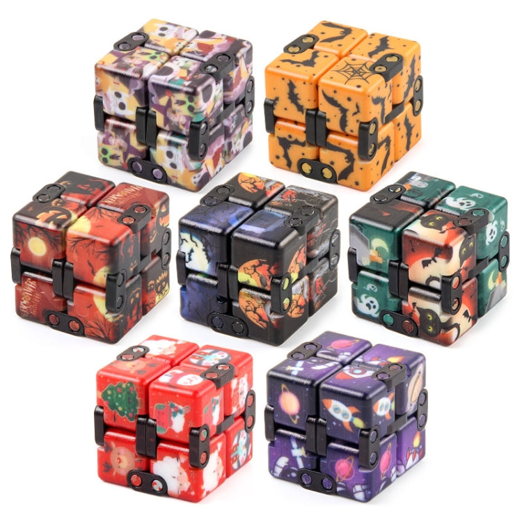 3 PCS  Infinite Magic Cube Halloween Theme Variety Flip Folding Second Order Magic Cube Finger Toy, Colour: NO.168-8-24 Halloween Green - Magic Cubes by buy2fix | Online Shopping UK | buy2fix