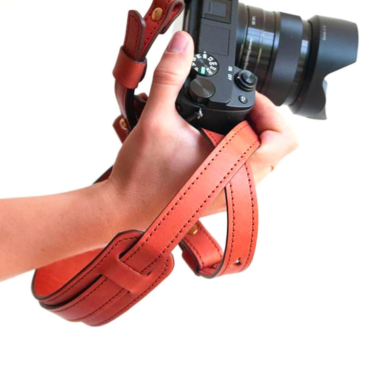 Cowhide Leather Camera Shoulder Hanging Neck Winding Strap - Camera Accessories by buy2fix | Online Shopping UK | buy2fix