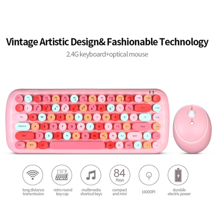MOFii Candy Punk Keycap Mixed Color Wireless Keyboard and Mouse Set(Green) -  by MOFii | Online Shopping UK | buy2fix