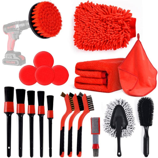 19 in 1  Car Wash Cleaning Brush Electric Drill Brush Head Cleaning Brush Tire Cleaning Brush - In Car by buy2fix | Online Shopping UK | buy2fix