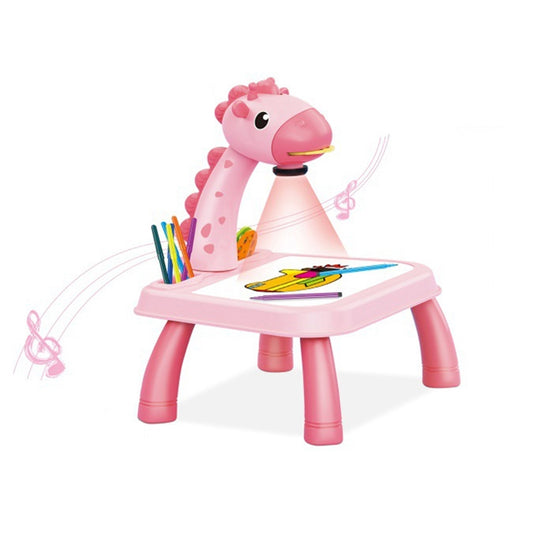 Children Multifunctional Projection Painting Toy Writing Board, wthout Watercolor Pen, Style: Giraffe Pink - Drawing Toys by buy2fix | Online Shopping UK | buy2fix