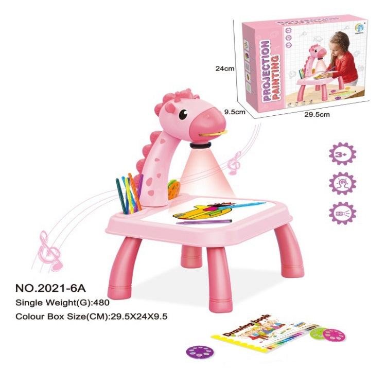 Children Multifunctional Projection Painting Toy Writing Board, wthout Watercolor Pen, Style: Giraffe Pink - Drawing Toys by buy2fix | Online Shopping UK | buy2fix