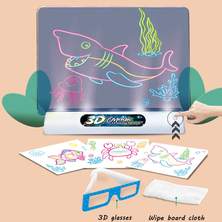 Multifunctional Luminous 3D Children Drawing Board, Without Watercolor Pen, Style: Luminous Space - Drawing Toys by buy2fix | Online Shopping UK | buy2fix