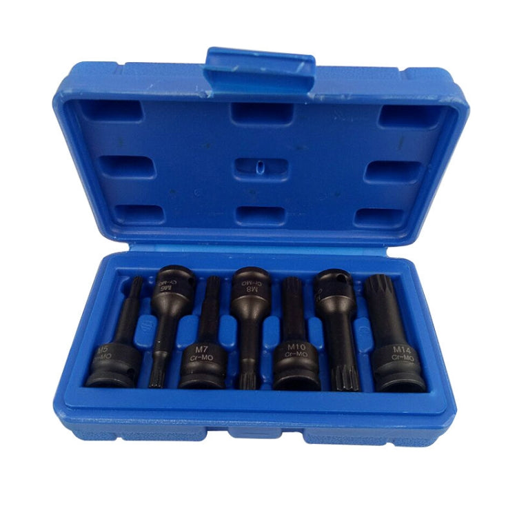 7 PCS / Set 3/8 Inch Pneumatic Pressure Batch Socket Set Tool, Specification: 7092 M Type - In Car by buy2fix | Online Shopping UK | buy2fix