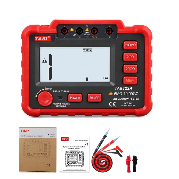 TASI Digital Insulation Resistance Measuring Tester(TA8321A  250-1000V) - Consumer Electronics by TASI | Online Shopping UK | buy2fix