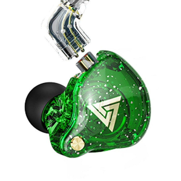 QKZ AK6 PRO HiFi Subwoofer In-Ear Wired Headphones with Mic(Green) - In Ear Wired Earphone by QKZ | Online Shopping UK | buy2fix