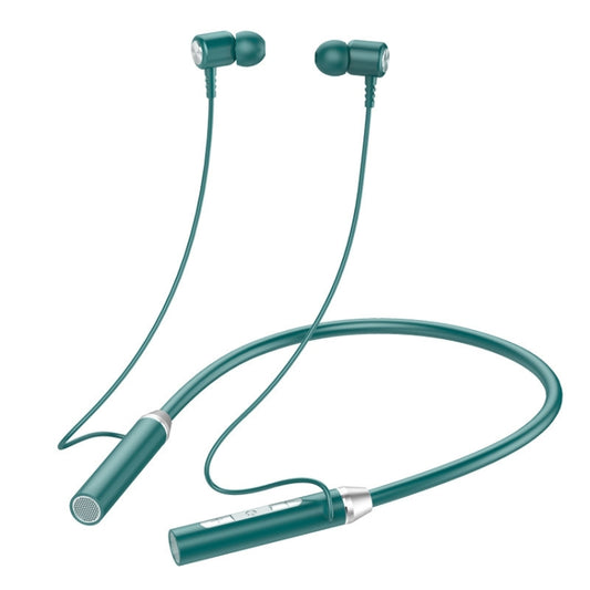 BT-63 Wireless Bluetooth Neck-mounted Magnetic Headphone(Green) - Neck-mounted Earphone by buy2fix | Online Shopping UK | buy2fix