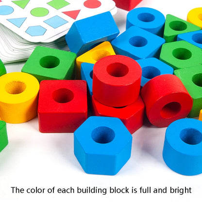 Geometric Figures Matching Blocks Children Puzzle Toy For Double - Math Toys by buy2fix | Online Shopping UK | buy2fix