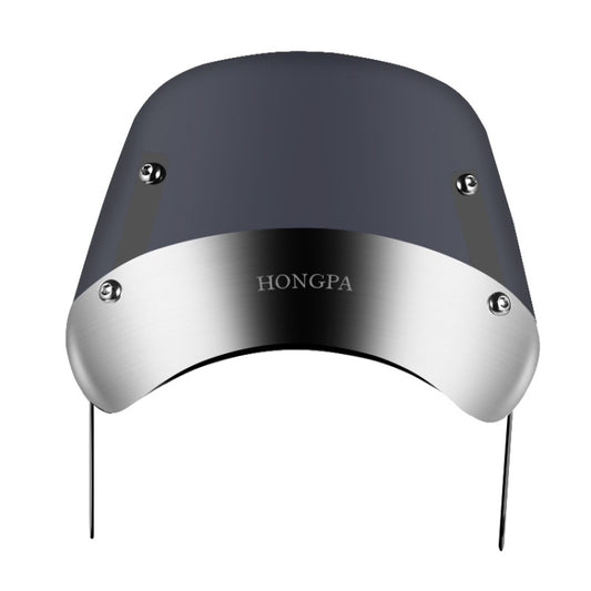 HONGPA DY-002 5-7 Inch Retro Motorcycle Modified PC Windshield(Black) - In Car by HONGPA | Online Shopping UK | buy2fix