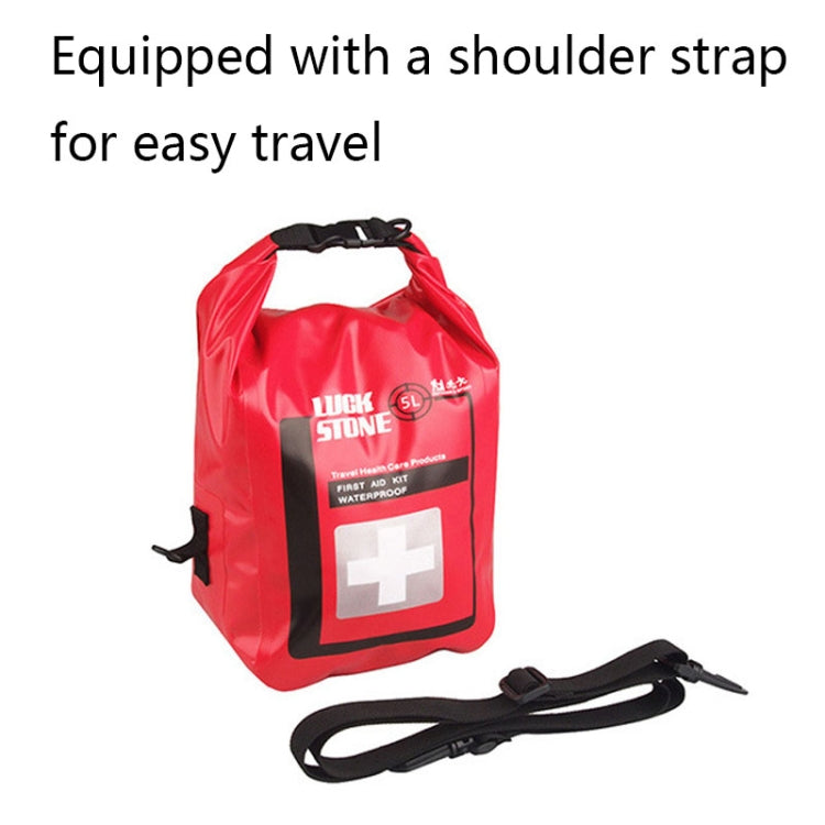 LUCKSTONE 5L Outdoor Adventure First Aid Waterproof Shoulder Bag(Red) - Waterproof Bags by LUCKSTONE | Online Shopping UK | buy2fix