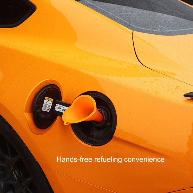 10 PCS Car Hands-Free Plastic Refueling Funnel(Orange) - In Car by buy2fix | Online Shopping UK | buy2fix