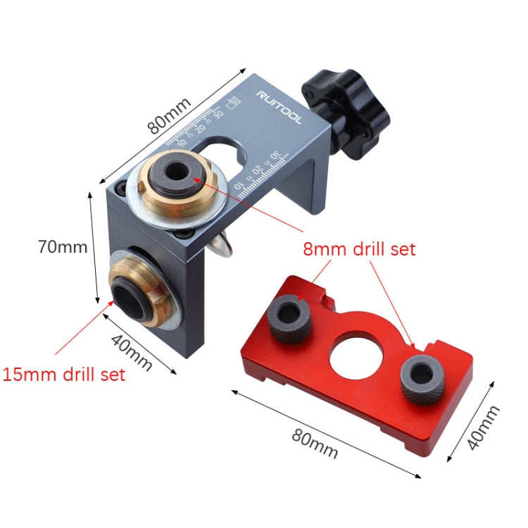 3 In 1 Punching Locator Round Wooden Connectors Open Machine(Locator Monomer+Nut Wrench) - Others by buy2fix | Online Shopping UK | buy2fix