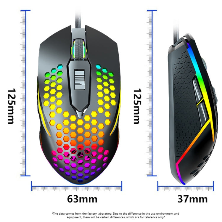 LEAVEN S50 6Keys Macro Definition Programmable RGB Lighted Gaming Wired Mouse, Cable Length: 1.5m(Blue) - Wired Mice by LEAVEN | Online Shopping UK | buy2fix