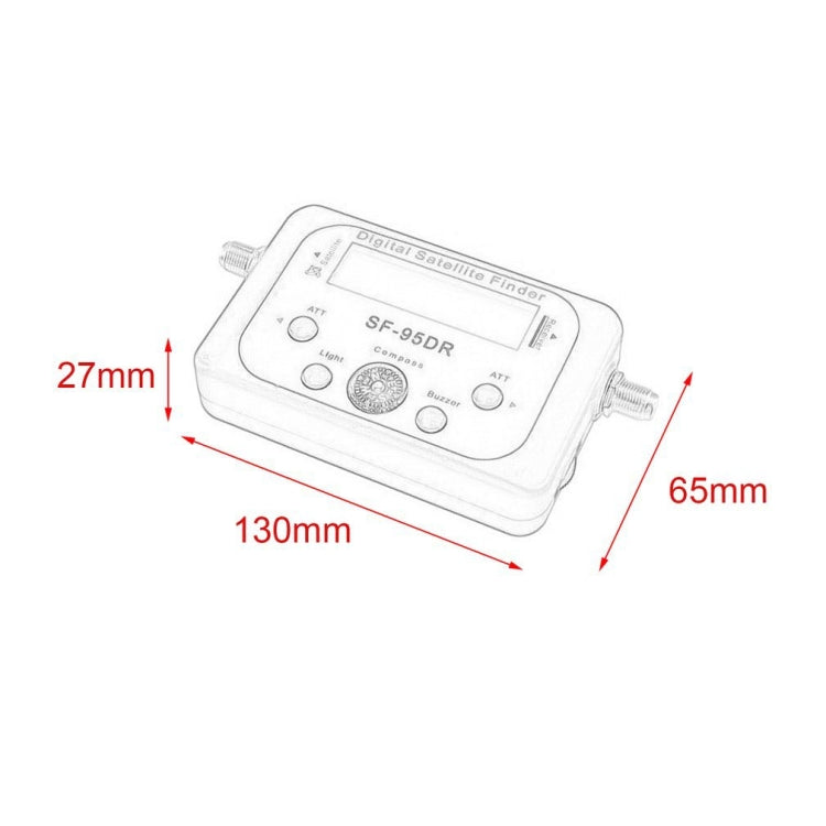 SF-95DR  Satellite Finder TV Signal Receiver With Compass - Consumer Electronics by buy2fix | Online Shopping UK | buy2fix