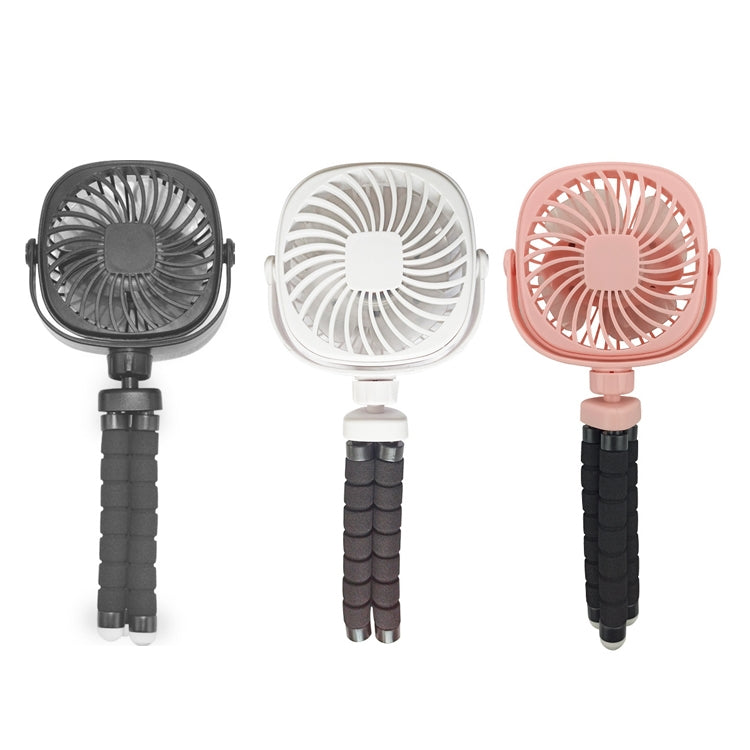 Octopus Stroller Deformation Fan Desktop Portable Handheld USB Small Fan, Colour: 2200mAh White - Consumer Electronics by buy2fix | Online Shopping UK | buy2fix