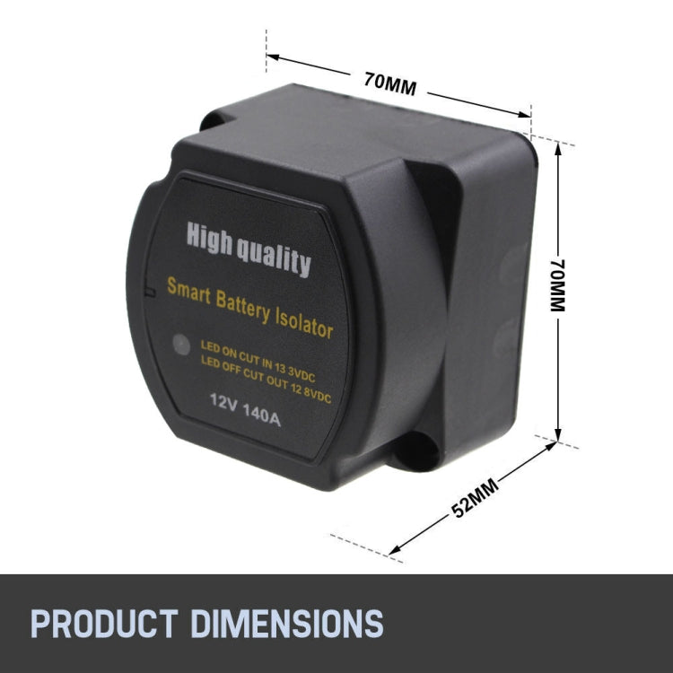 12V 140A Route Yacht Off-Road Car Beach Car Double Battery System Voltage Sensitive Relay - In Car by buy2fix | Online Shopping UK | buy2fix