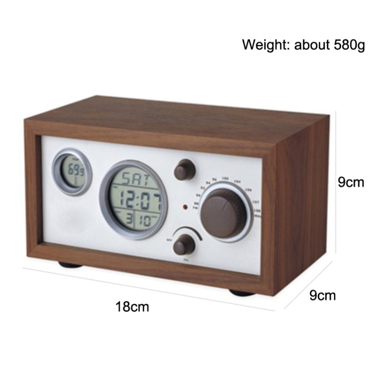 SY-601 Home Multifunctional Retro Wooden Radio Electronic Thermometer Alarm Clock(Wood Color) - Consumer Electronics by buy2fix | Online Shopping UK | buy2fix