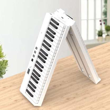 88-Key Portable Smart Folding Electric Piano, EU Plug(PJ88C White) - Keyboard Instruments by buy2fix | Online Shopping UK | buy2fix