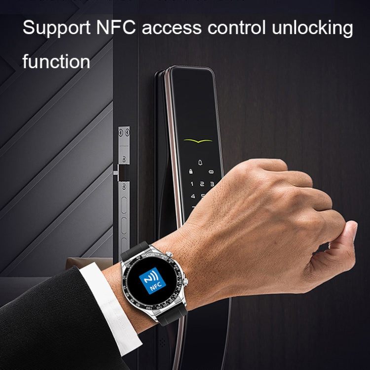 LOANIY E18 Pro Smart Bluetooth Calling Watch with NFC Function, Color: Green Silver Steel - Smart Wear by LOANIY | Online Shopping UK | buy2fix