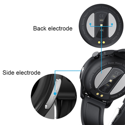 LOANIY E80 1.3 Inch Heart Rate Detection Smart Watch, Color: Black Silicone - Smart Wear by LOANIY | Online Shopping UK | buy2fix