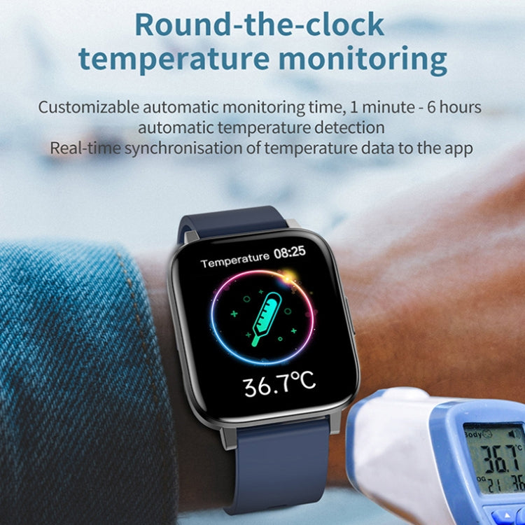 LOANIY F60 1.7 Inch Body Temperature Detection Smart Watch(Blue) - Smart Wear by LOANIY | Online Shopping UK | buy2fix