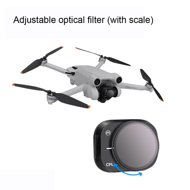 RCSTQ Aluminum Alloy Adjustable Filter Accessories for DJI Mini 3 Pro,Style: CPL - Other by RCSTQ | Online Shopping UK | buy2fix