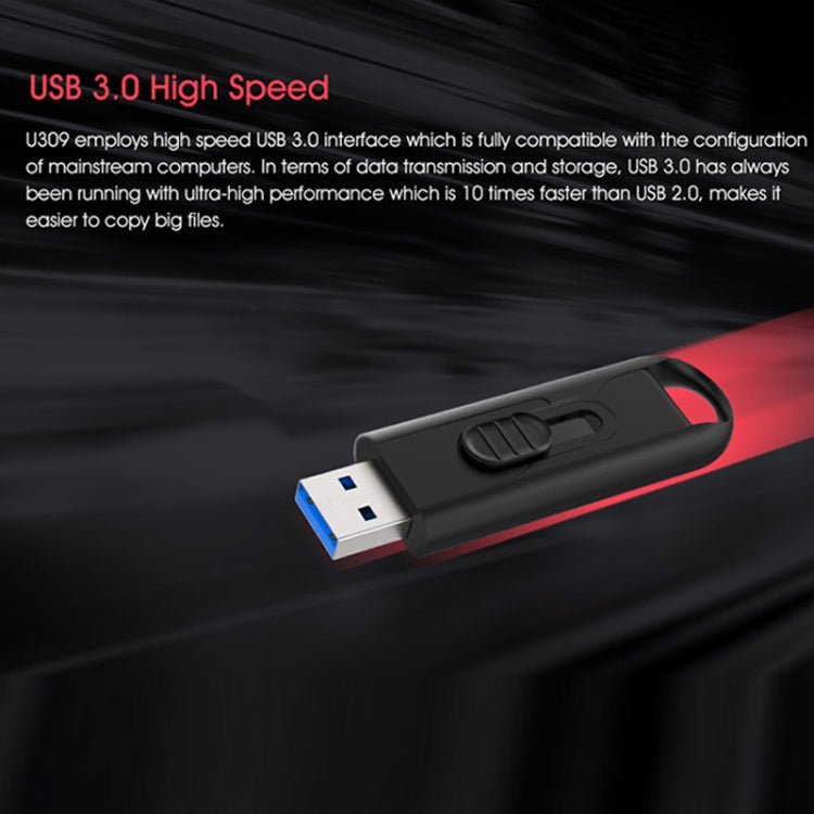 Netac U309 High Speed USB3.0 Push-Pull Encrypted USB Flash Drive, Capacity: 32GB - USB Flash Drives by Netac | Online Shopping UK | buy2fix