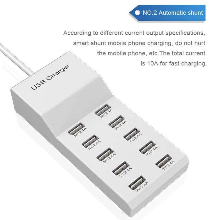 USB Multi-port Charger Mobile Phone Fast Charging Universal Fast Adapter 4 Interface US Plug - Multifunction Charger by buy2fix | Online Shopping UK | buy2fix