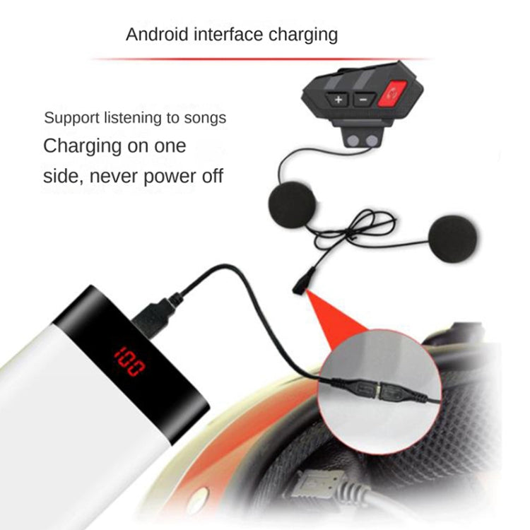 S21 Riding Helmet Bluetooth Intercom Headset, Specification: With USB Cable(Black) - Motorcycle Walkie Talkie by buy2fix | Online Shopping UK | buy2fix